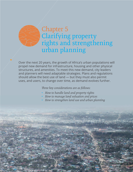 Clarifying Property Rights and Strengthening Urban Planning