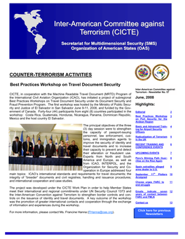 Inter-American Committee Against Terrorism (CICTE)