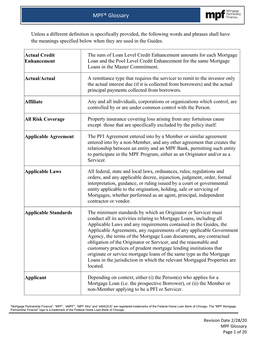 MPF® Glossary