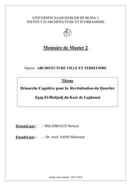 Memoire De Master 2