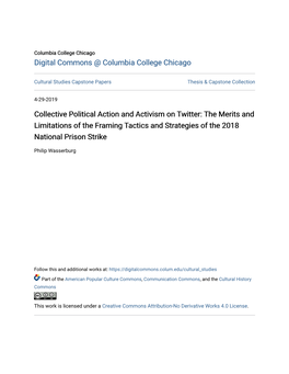 Collective Political Action and Activism on Twitter: the Merits and Limitations of the Framing Tactics and Strategies of the 2018 National Prison Strike