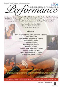 Young Musicians Fund Raising Concert