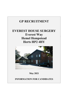 GP RECRUITMENT EVEREST HOUSE SURGERY Everest Way