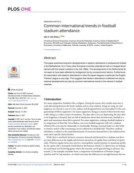 Common International Trends in Football Stadium Attendance