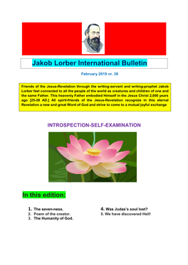 Jakob Lorber International Bulletin