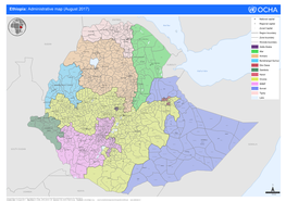 Ethiopia: Administrative Map (August 2017)
