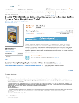 Dealing with International Crimes in Africa: When Are Indigenous Justice Systems Better Than Criminal Trials? by Simeon P