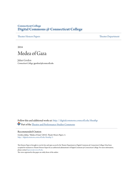 Medea of Gaza Julian Gordon Connecticut College, Jgordon5@Conncoll.Edu