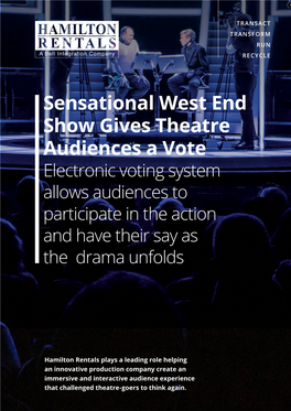 Sensational West End Show Gives Theatre Audiences a Vote