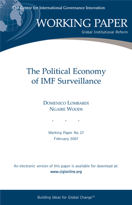 The Political Economy of IMF Surveillance