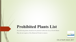 Exempted Trees List