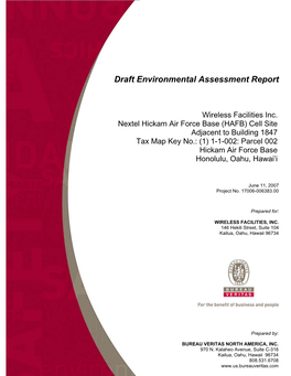 Draft Environmental Assessment Report