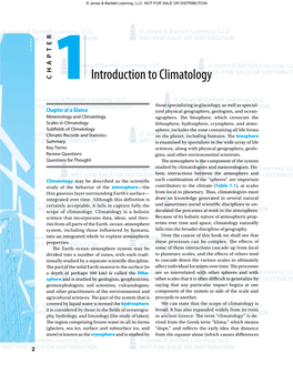 Introduction to Climatology