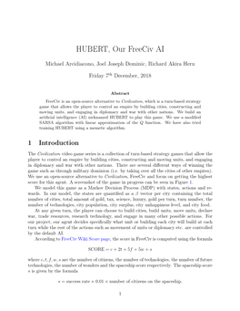 HUBERT, Our Freeciv AI