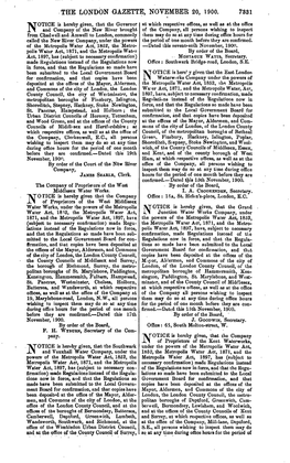 The London Gazette, Novembeb 20, 1900. 7331