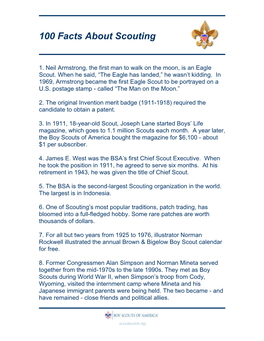 100 Facts About Scouting
