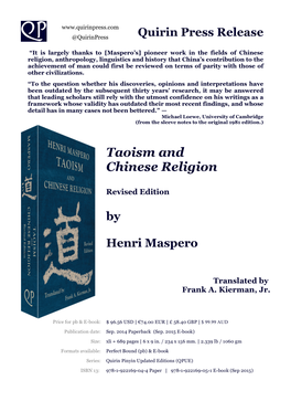 Taoism and Chinese Religion