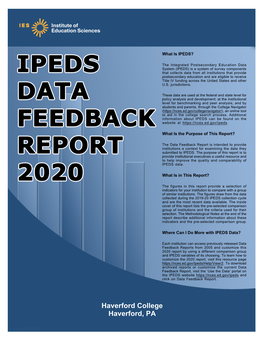 IPEDS DATA FEEDBACK REPORT 2 Haverford College