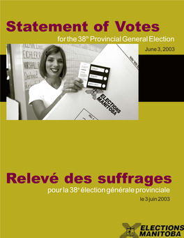 Statement of Votes Relevé Des Suffrages