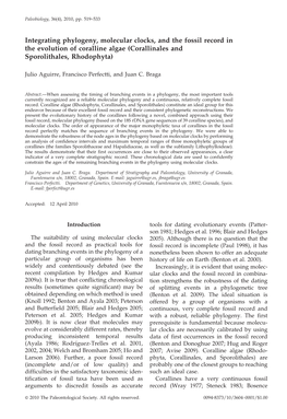 Integrating Phylogeny, Molecular Clocks, and the Fossil Record in the Evolution of Coralline Algae (Corallinales and Sporolithales, Rhodophyta)