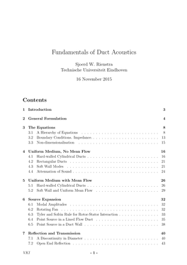 Fundamentals of Duct Acoustics