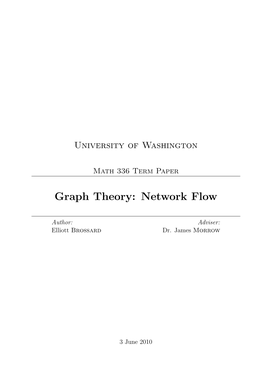 Graph Theory: Network Flow