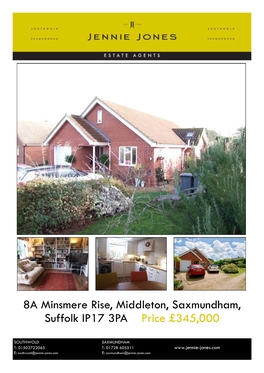 8A Minsmere Rise, Middleton, Saxmundham, Suffolk IP17 3PA Price £345,000