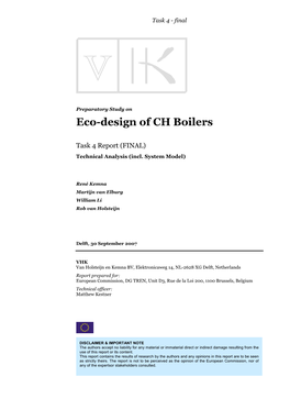 Eco-Design of CH Boilers