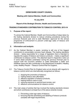 15-07-2014 TS Contribution to Tobacco Control