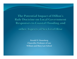 The Dillon Rule and Local Government Authority: an Overview