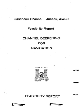 Gastineau Channel Juneau, Alaska Feasibility Report