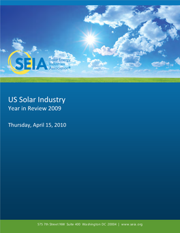 US Solar Industry Year in Review 2009