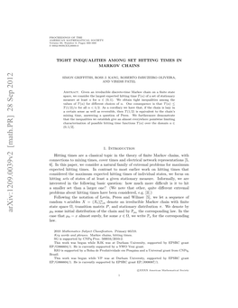 Tight Inequalities Among Set Hitting Times in Markov Chains