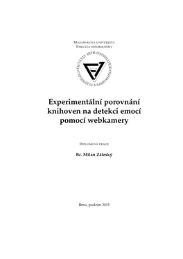 Experimentální Porovnání Knihoven Na Detekci Emocí Pomocí Webkamery