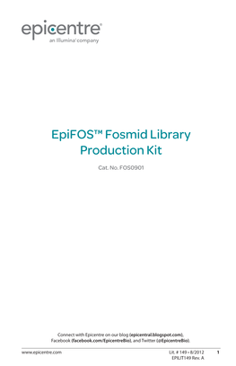 Protocol for Epifos™ Fosmid Library Production