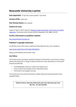 Hopkins Et Al Mapping Intergenerationalities Cover Sheet