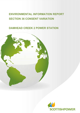 Environmental Information Report Section 36 Consent Variation