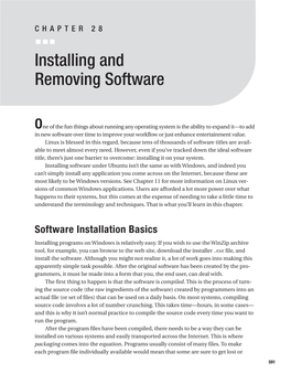 Installing and Removing Software