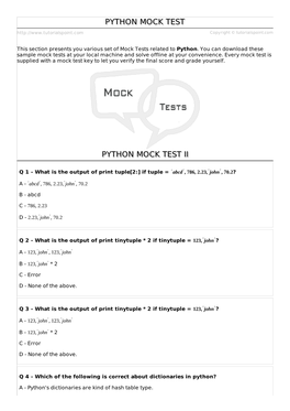 Python Mock Test