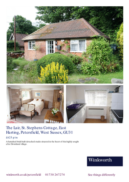 The Lair, St. Stephens Cottage, East Harting, Petersfield, West Sussex