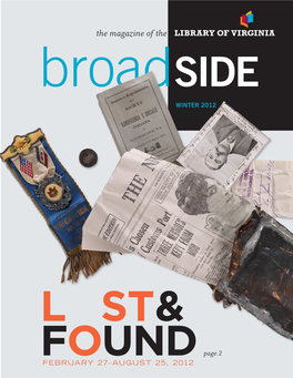 The Magazine of the Broadside WINTER 2012