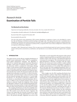 Examination of Particle Tails