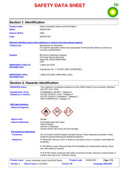 Safety Data Sheet