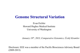 Genome Structural Variation