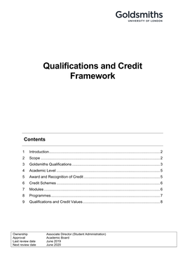 Qualifications and Credit Framework (PDF)