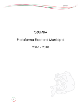OZUMBA Plataforma Electoral Municipal 2016