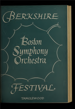 Boston Symphony Orchestra Concert Programs, Summer, 1954-1956