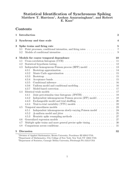 Statistical Identification of Synchronous Spiking