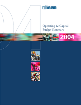 Operating & Capital Budget Summary