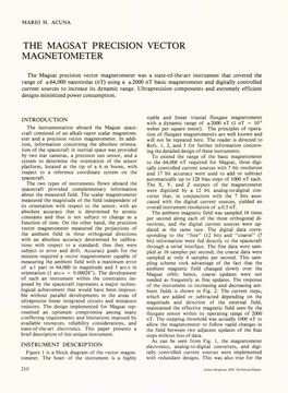 The Magsat Precision Vector Magnetometer